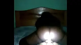 Sultry mature African American woman enjoys using her sex toy