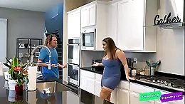 Stepson's tempted by stepmoms' shaved pussies